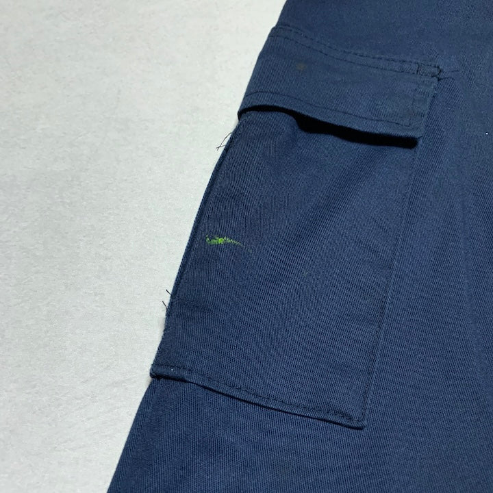 ミリタリースタイル カーゴパンツ ワイド ネイビー メンズXL相当