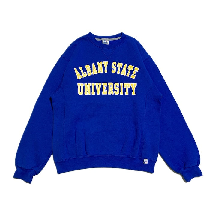 ラッセル Russell Athletic スウェット カレッジ オールバニー ブルー メンズM