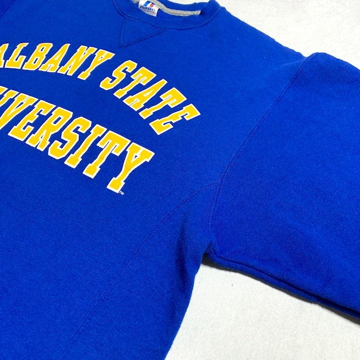 ラッセル Russell Athletic スウェット カレッジ オールバニー ブルー メンズM