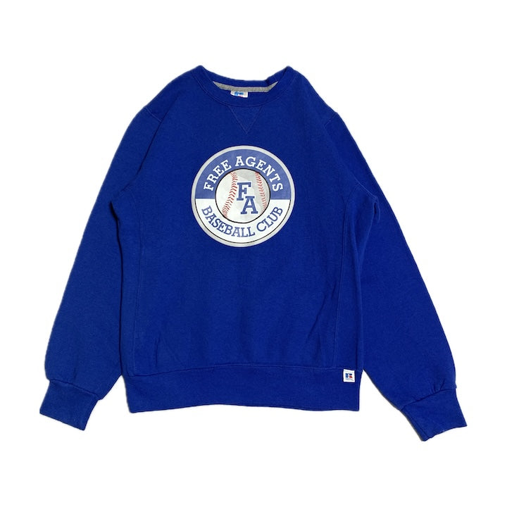 ラッセル Russell Athletic スウェット ベースボール ブルー メンズS