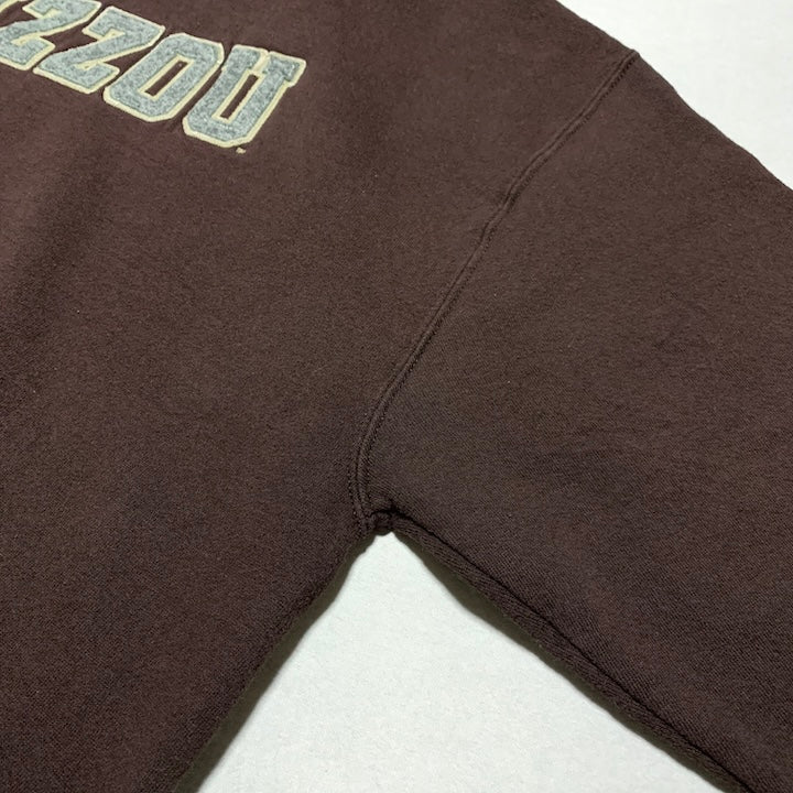 ラッセル Russell Athletic パーカー 90s カレッジ ミズーリ大学 ブラウン メンズXL