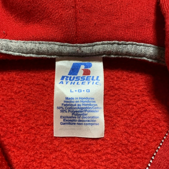 ラッセル Russell Athletic フルジップパーカー レッド メンズL