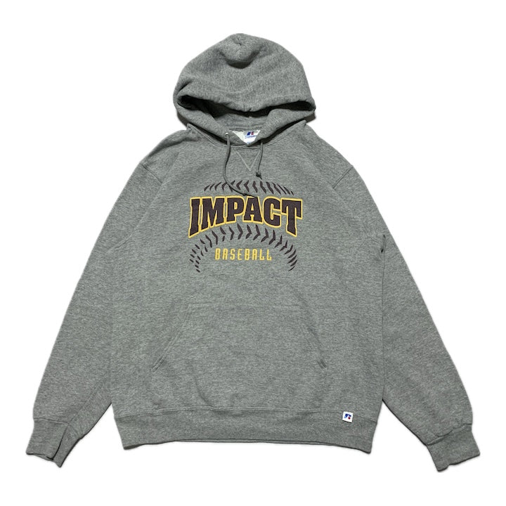 ラッセル Russell Athletic パーカー ベースボール グレー メンズL