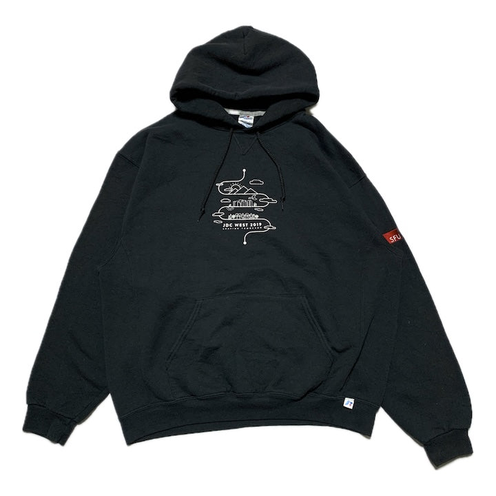 ラッセル Russell Athletic パーカー ブラック オーバーサイズ メンズXL