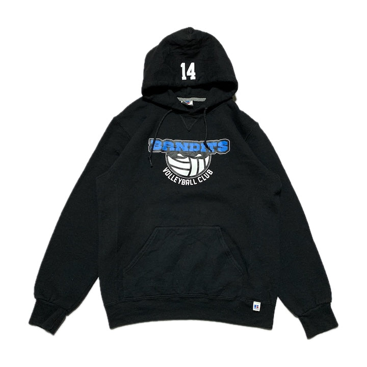 ラッセル Russell Athletic パーカー バレーボール ブラック メンズM