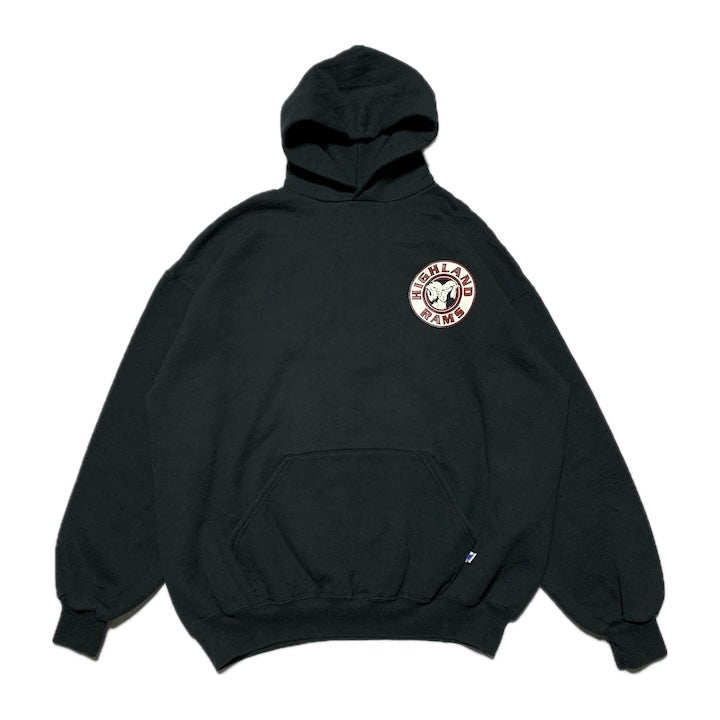 ラッセル Russell Athletic パーカー 90s USA製 ブラック フットボール