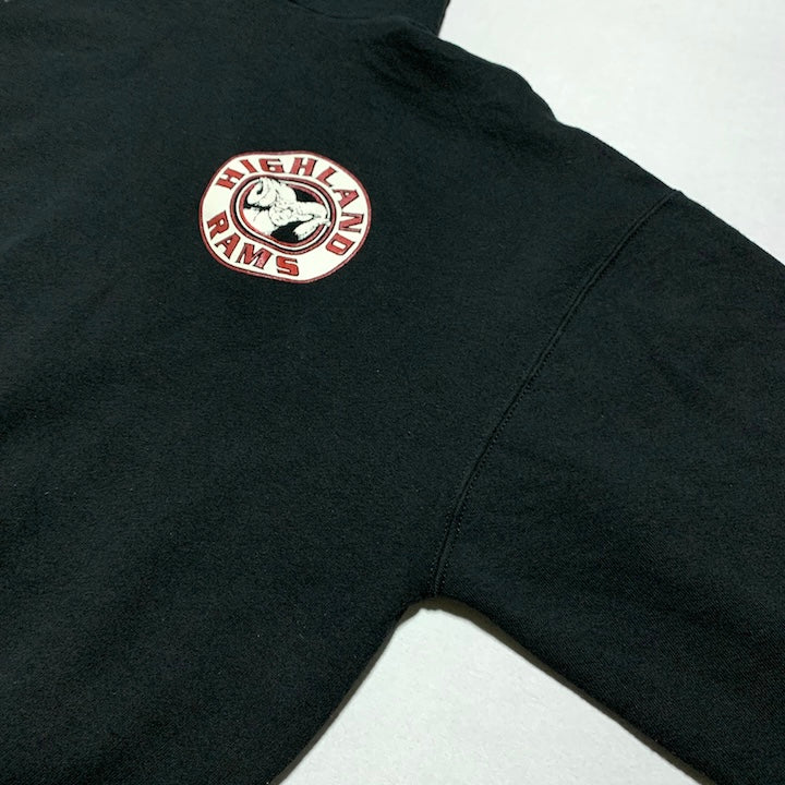 ラッセル Russell Athletic パーカー 90s USA製 ブラック フットボール メンズ2XL