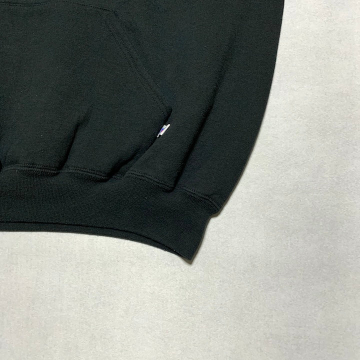 ラッセル Russell Athletic パーカー 90s USA製 ブラック フットボール メンズ2XL