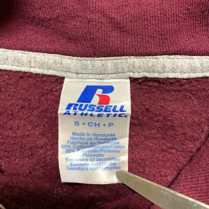 ラッセル Russell Athletic パーカー カレッジ メモリアル大学 えんじ メンズS