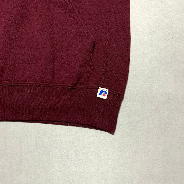 ラッセル Russell Athletic パーカー カレッジ メモリアル大学 えんじ メンズS