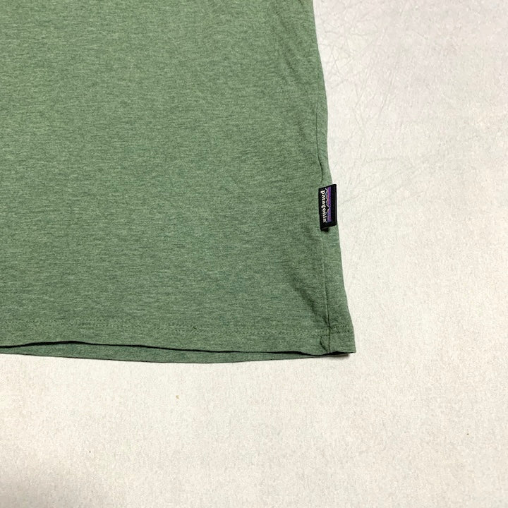 パタゴニア Patagonia Tシャツ ライトグリーン 無地 メンズL