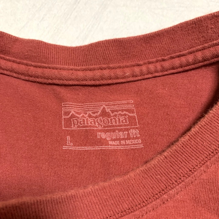 パタゴニア Patagonia Tシャツ メキシコ製 ピンク バックプリント メンズL