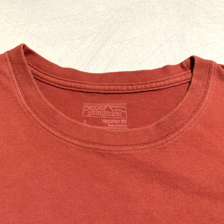 パタゴニア Patagonia Tシャツ メキシコ製 ピンク バックプリント メンズL