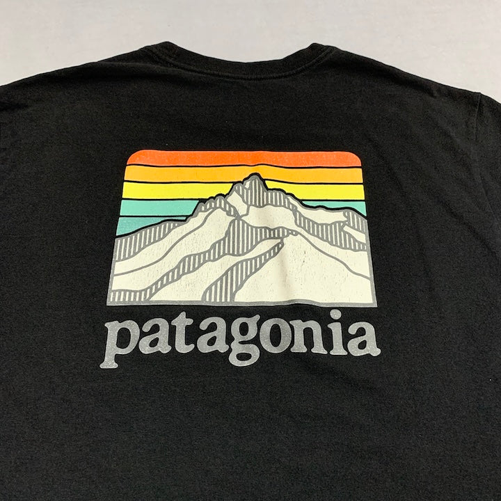 パタゴニア Patagonia Tシャツ メキシコ製 ブラック バックプリント メンズM