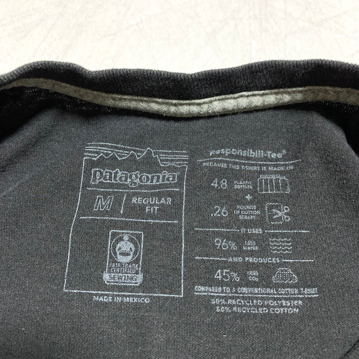 パタゴニア Patagonia Tシャツ メキシコ製 ブラック バックプリント メンズM