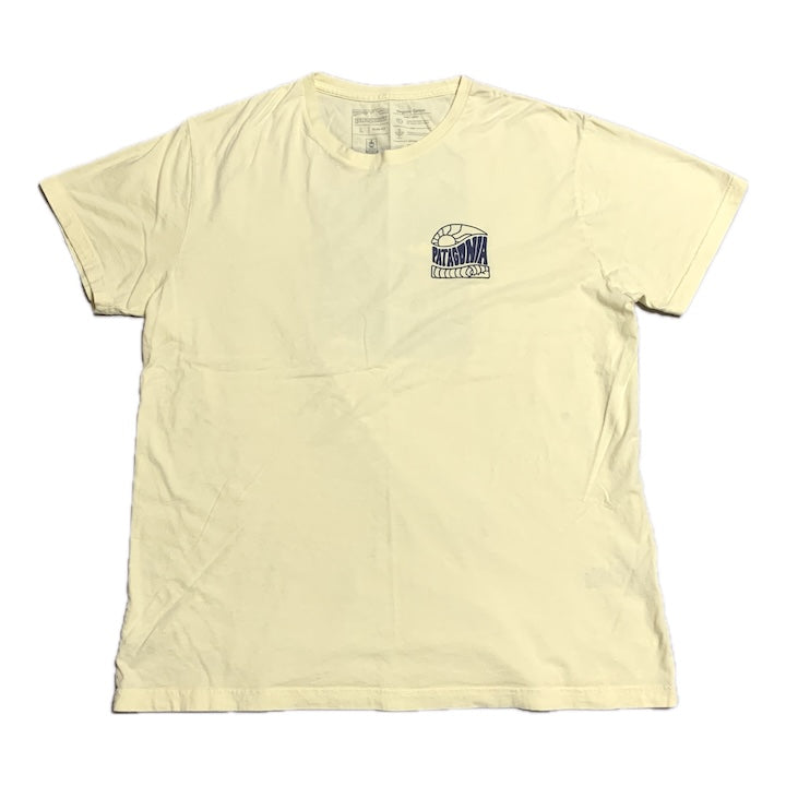 パタゴニア Patagonia Tシャツ メキシコ製 ライトイエロー バックプリント メンズL