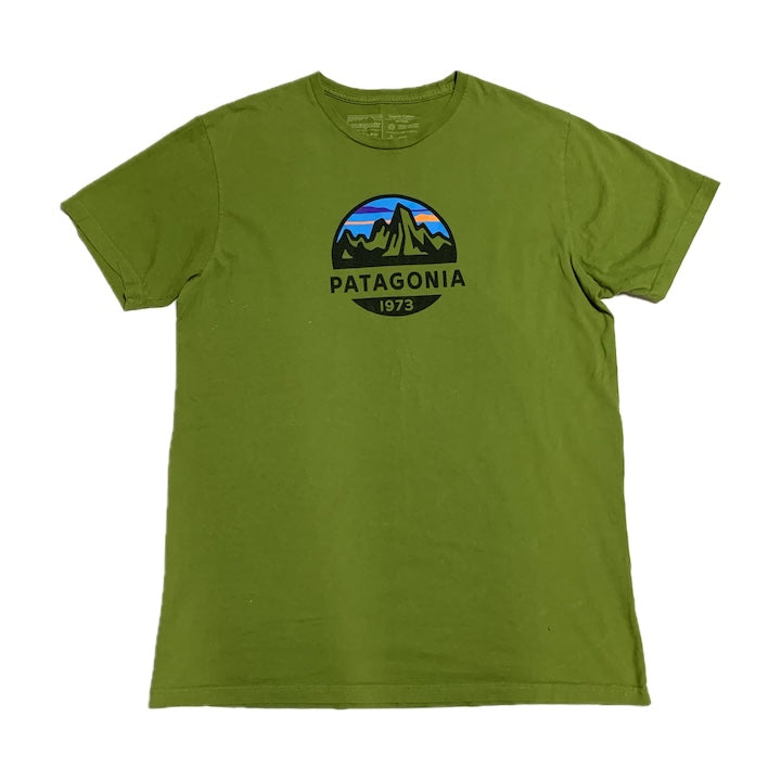 パタゴニア Patagonia Tシャツ メキシコ製 グリーン ロゴプリント メンズL