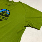 パタゴニア Patagonia Tシャツ メキシコ製 グリーン ロゴプリント メンズL