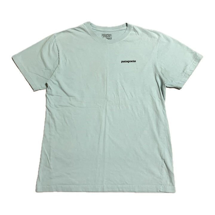 パタゴニア Patagonia Tシャツ メキシコ製 スカイブルー バックプリント メンズM