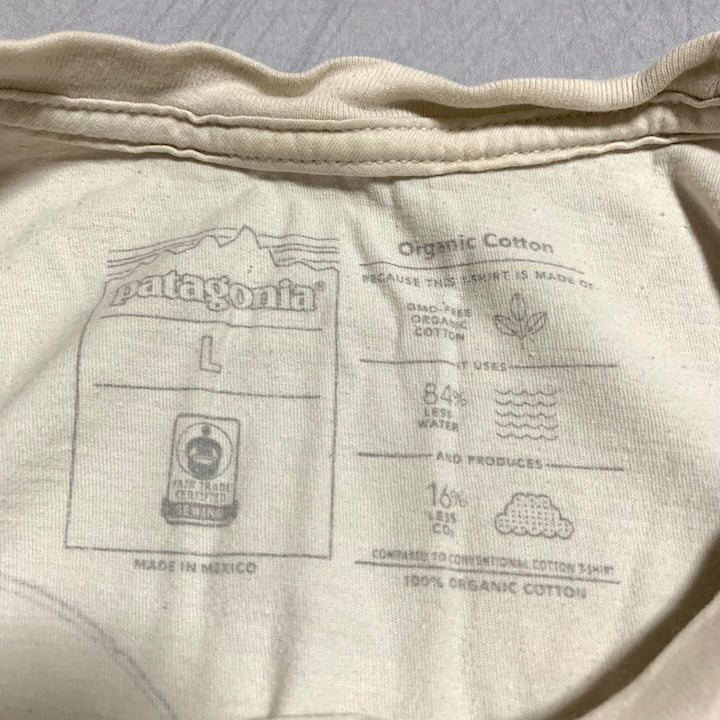パタゴニア Patagonia Tシャツ メキシコ製 ホワイト バックプリント メンズL