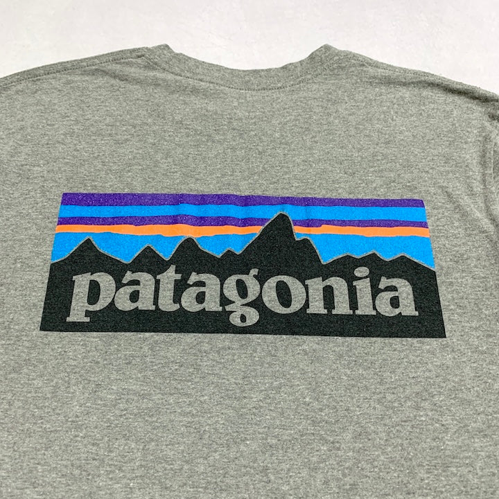 パタゴニア Patagonia Tシャツ メキシコ製 グレー バックプリント メンズS