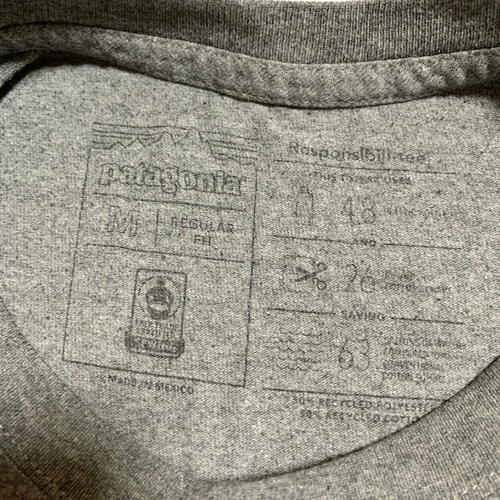 パタゴニア Patagonia ロンT メキシコ製 グレー バックプリント メンズM
