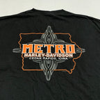 ハーレーダビッドソン  Harley-Davidson Tシャツ アイオワ ブラック メンズXXL