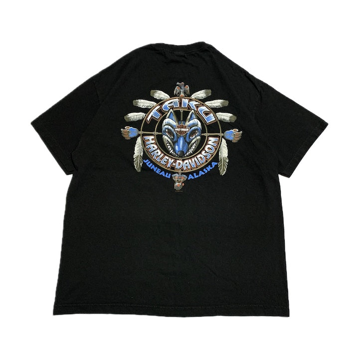 ハーレーダビッドソン Harley-Davidson Tシャツ アラスカ ブラック メンズL