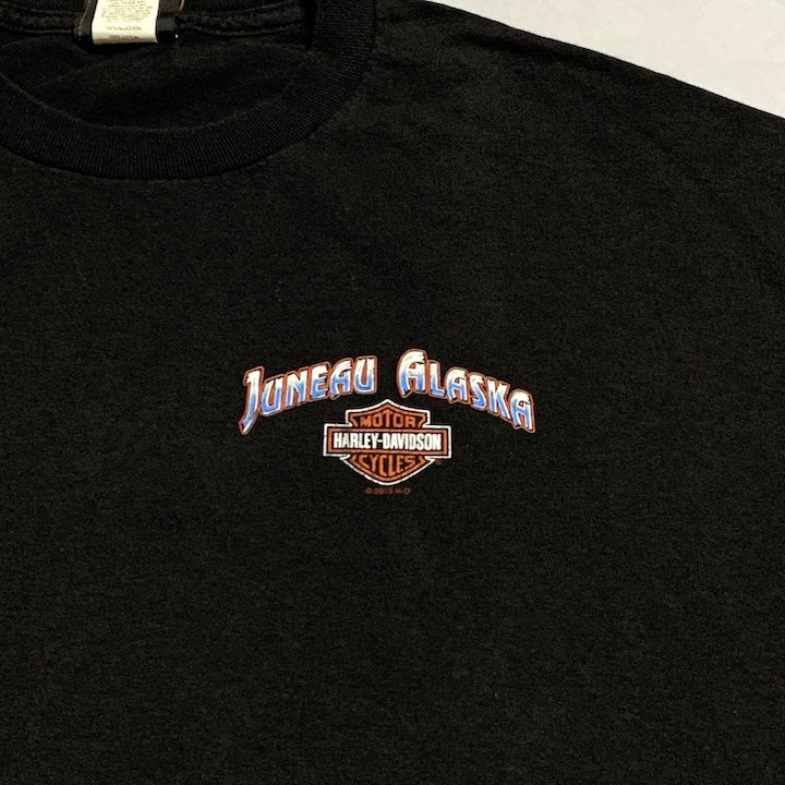 ハーレーダビッドソン Harley-Davidson Tシャツ アラスカ ブラック メンズL