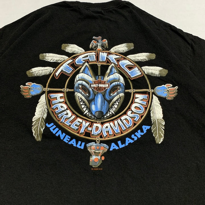 ハーレーダビッドソン Harley-Davidson Tシャツ アラスカ ブラック メンズL