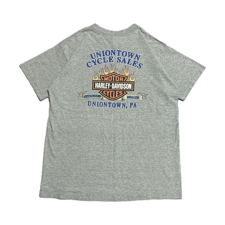 ハーレーダビッドソン Harley-Davidson Tシャツ ユニオンタウン グレー メンズL