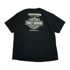 ハーレーダビッドソン Harley-Davidson Tシャツ ウィスコンシン ブラック メンズ3XL