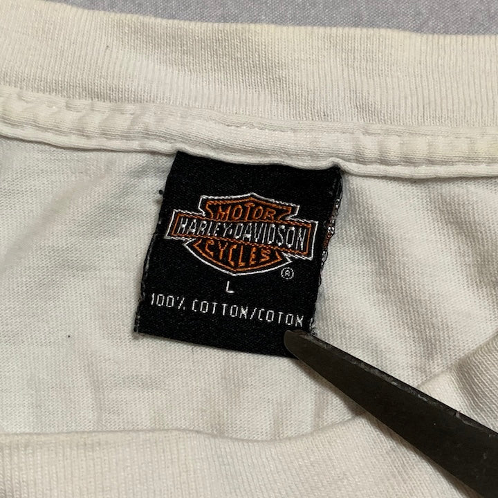 ハーレーダビッドソン Harley-Davidson Tシャツ USA製 ホワイト メンズL