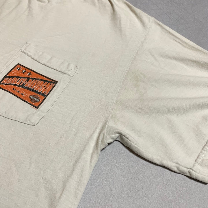ハーレーダビッドソン Harley-Davidson Tシャツ USA製 ホワイト メンズL