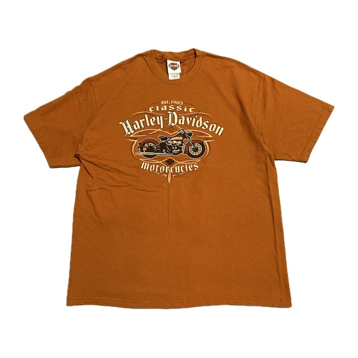 ハーレーダビッドソン Harley-Davidson Tシャツ USA製 テキサス オレンジ メンズXL
