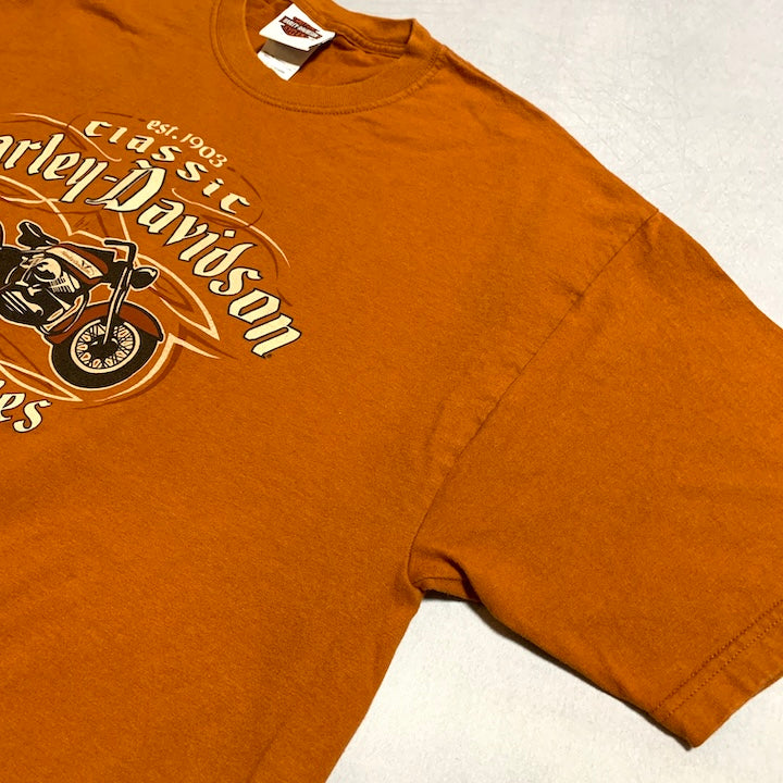 ハーレーダビッドソン Harley-Davidson Tシャツ USA製 テキサス オレンジ メンズXL