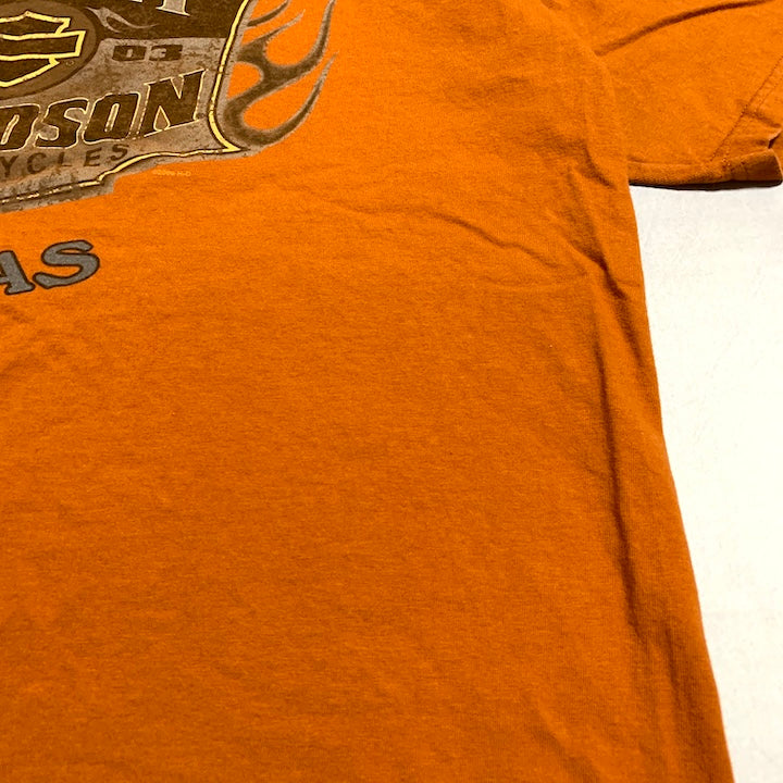 ハーレーダビッドソン Harley-Davidson Tシャツ USA製 テキサス オレンジ メンズXL