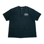 ハーレーダビッドソン Harley-Davidson Tシャツ ヘンリーネック シルバーデール メンズL