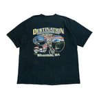 ハーレーダビッドソン Harley-Davidson Tシャツ ヘンリーネック シルバーデール メンズL