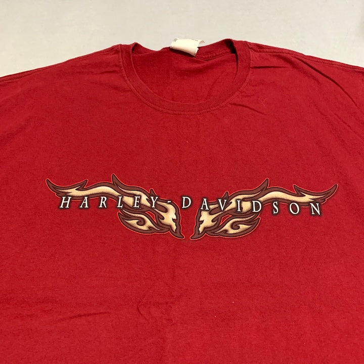ハーレーダビッドソン Harley-Davidson Tシャツ USA製 レッド フロリダ メンズ3XL