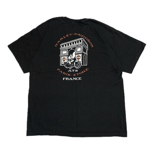 ハーレーダビッドソン Harley-Davidson Tシャツ USA製 フランス ブラック メンズXXL