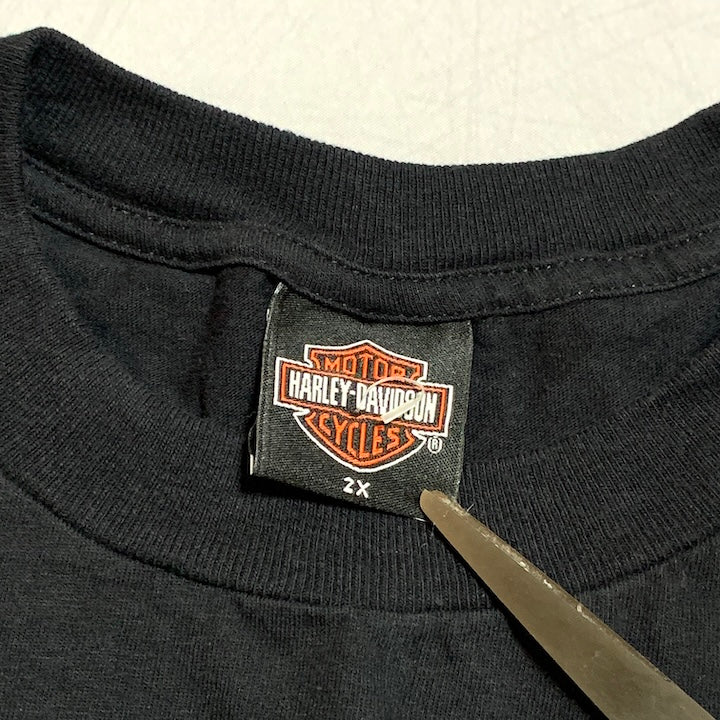 ハーレーダビッドソン Harley-Davidson Tシャツ USA製 フランス ブラック メンズXXL