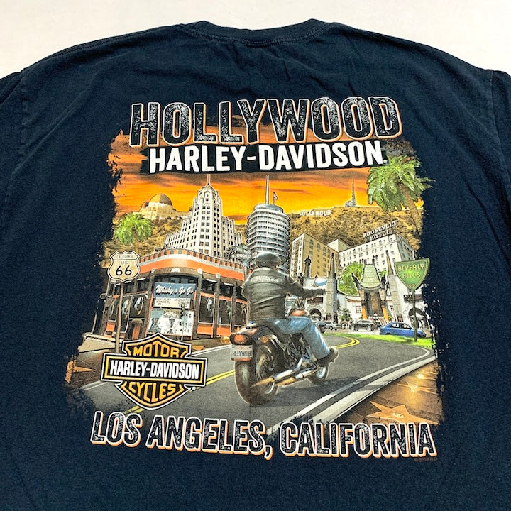 ハーレーダビッドソン Harley-Davidson Tシャツ ロサンゼルス ネイビー