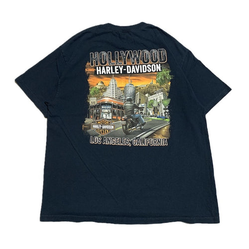 ハーレーダビッドソン Harley-Davidson Tシャツ ロサンゼルス ネイビー メンズXL