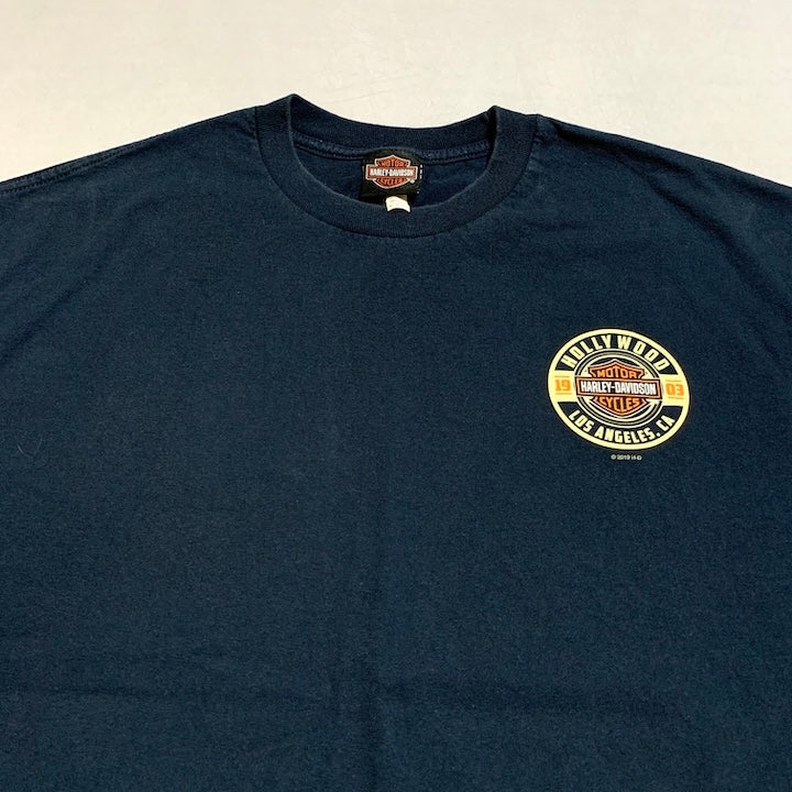 ハーレーダビッドソン Harley-Davidson Tシャツ ロサンゼルス ネイビー