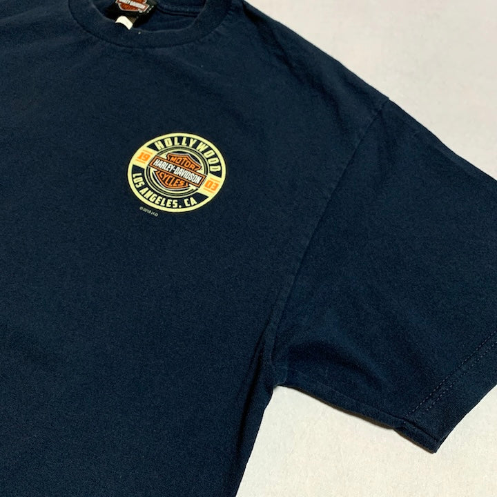 ハーレーダビッドソン Harley-Davidson Tシャツ ロサンゼルス ネイビー