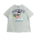 ディズニー Disney Tシャツ H&M ミッキー ライトグレー メンズS