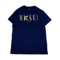 ディズニー Disney Tシャツ ミッキー ネイビー メンズM