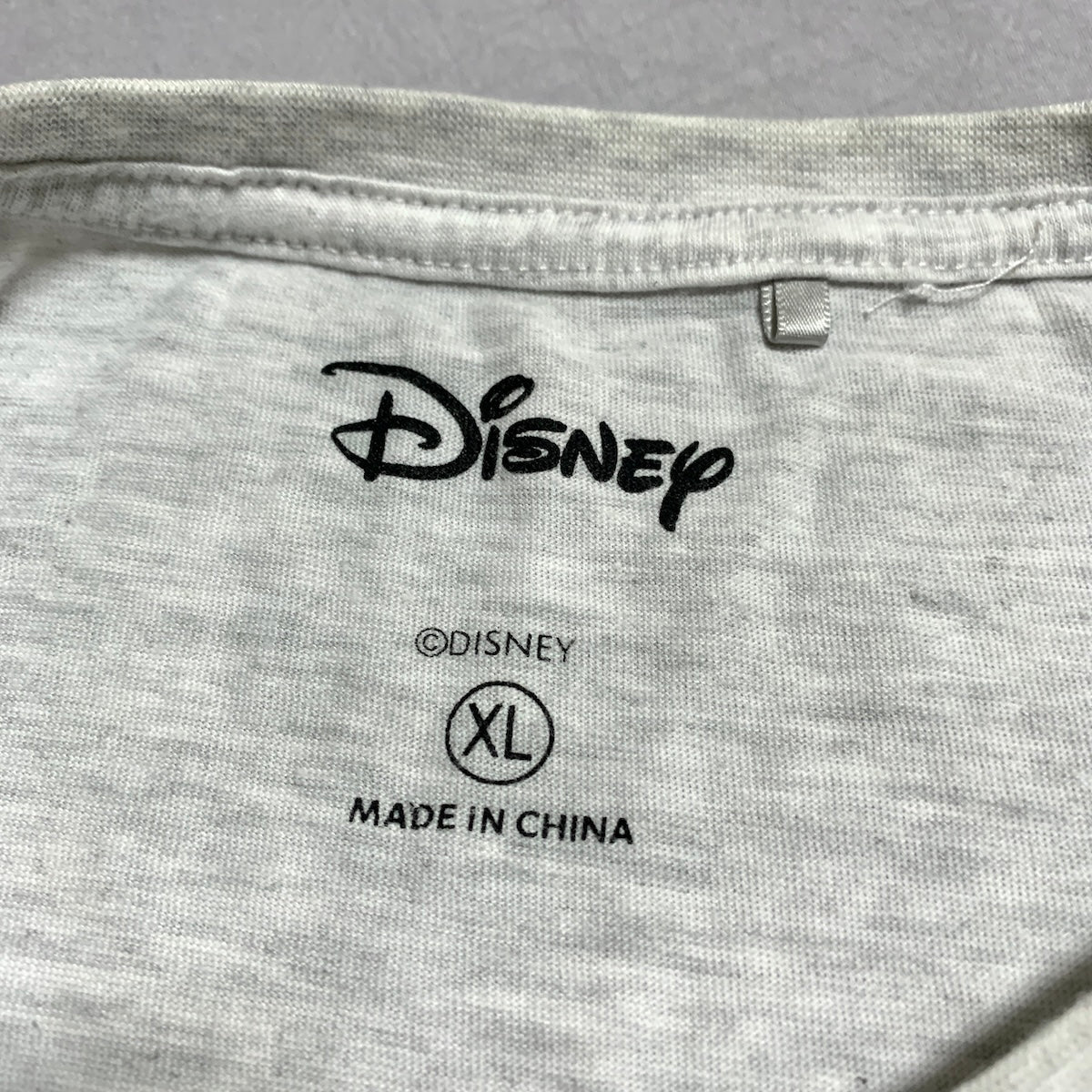 ディズニー Disney Tシャツ ミッキー クリスマス ライトグレー メンズXL