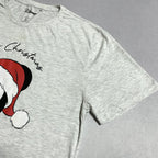 ディズニー Disney Tシャツ ミッキー クリスマス ライトグレー メンズXL